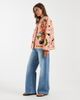 ASOS DESIGN ASOS DESIGN embroidered collarless jacket in peach-pink - 2