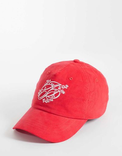 ASOS DESIGN ASOS DESIGN embroidered logo cord cap in red