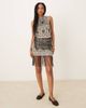 ASOS DESIGN ASOS DESIGN embroidered mesh fringed skirt in black and white - part of a set-Multi - 1