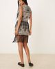 ASOS DESIGN ASOS DESIGN embroidered mesh fringed skirt in black and white - part of a set-Multi - 4