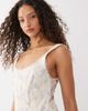 ASOS DESIGN ASOS DESIGN embroidered midi slip dress in ecru with blue floral print-White - 2