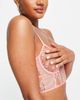 ASOS DESIGN ASOS DESIGN Emma embroidered strappy longline bra with bows in hot pink - 1