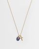 ASOS DESIGN ASOS DESIGN enamel rose and cross pendant necklace in gold - 1