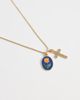 ASOS DESIGN ASOS DESIGN enamel rose and cross pendant necklace in gold - 3