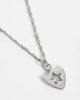 ASOS DESIGN ASOS DESIGN engraved star shield pendant necklace in silver - 4