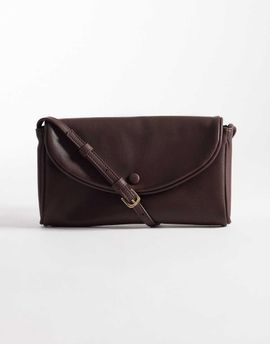 ASOS DESIGN ASOS DESIGN envelope skinny shoulder bag in chocolate-Brown