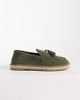 ASOS DESIGN ASOS DESIGN espadrilles with tassel in khaki suede-Green - 1