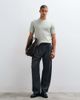 ASOS DESIGN ASOS DESIGN Essential fine-rib knit crew neck T-shirt in sage-Green - 2