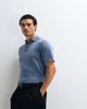 ASOS DESIGN ASOS DESIGN Essential fine-rib knit polo in blue - 1
