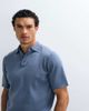 ASOS DESIGN ASOS DESIGN Essential fine-rib knit polo in blue - 4