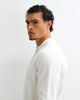 ASOS DESIGN ASOS DESIGN Essential knit lightweight quarter zip polo shirt in ecru-White - 3