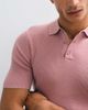 ASOS DESIGN ASOS DESIGN Essential muscle-fit fine-rib knit polo shirt in pink - 2