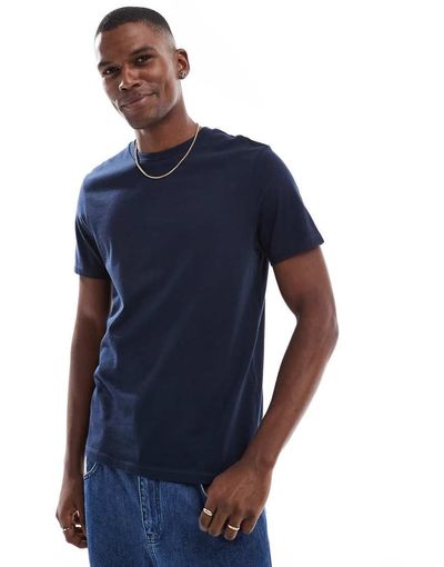 ASOS DESIGN ASOS DESIGN essentials crew neck T-shirt in sky captain-Navy