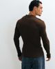 ASOS DESIGN ASOS DESIGN Essentials micro rib knit muscle fit lightweight polo shirt in brown - 3