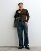 ASOS DESIGN ASOS DESIGN Essentials micro rib knit muscle fit lightweight polo shirt in brown - 4