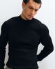 ASOS DESIGN ASOS DESIGN Essentials micro rib knit muscle fit lightweight turtle neck sweater in black - 3