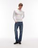 ASOS DESIGN ASOS DESIGN essentials muscle fit long sleeve T-shirt in white rib - 2