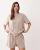 ASOS DESIGN ASOS DESIGN Essentials oversized tee and shorts pajama set in brown heather - 2