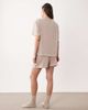 ASOS DESIGN ASOS DESIGN Essentials oversized tee and shorts pajama set in brown heather - 3