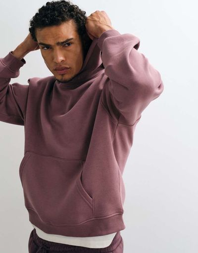 ASOS DESIGN ASOS DESIGN essentials relaxed boxy hoodie in rose taupe-pink