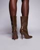ASOS DESIGN ASOS DESIGN Everly angled toe heeled ankle boots in olive-Green - 2