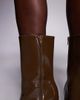 ASOS DESIGN ASOS DESIGN Everly angled toe heeled ankle boots in olive-Green - 3
