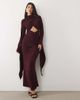 ASOS DESIGN ASOS DESIGN exaggerated sleeve cross neck maxi dress in plum-PURPLE - 1