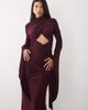 ASOS DESIGN ASOS DESIGN exaggerated sleeve cross neck maxi dress in plum-PURPLE - 3