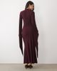 ASOS DESIGN ASOS DESIGN exaggerated sleeve cross neck maxi dress in plum-PURPLE - 4