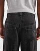 ASOS DESIGN ASOS DESIGN extreme baggy jeans in washed black with embroidered back pockets and tie waist - 4