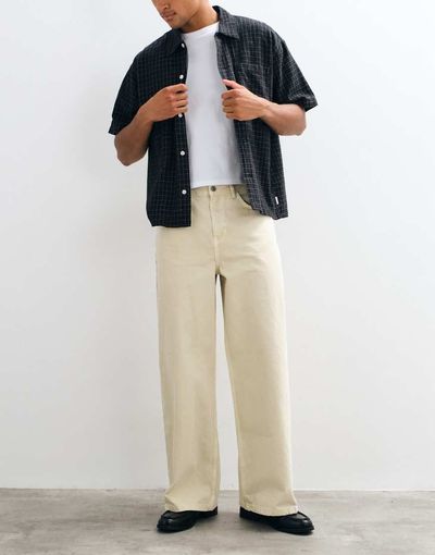 ASOS DESIGN ASOS DESIGN extreme baggy jeans in white with drawstring