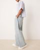 ASOS DESIGN ASOS DESIGN extreme baggy jeans with front pleats in light wash blue - 3