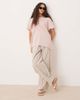 ASOS DESIGN ASOS DESIGN extreme hem oversized waffle T-shirt in washed pink - 1