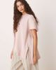 ASOS DESIGN ASOS DESIGN extreme hem oversized waffle T-shirt in washed pink - 2