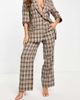 ASOS DESIGN ASOS DESIGN extreme man suit mansy pants in brown plaid with exaggerated belt-Multi - 1