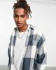 ASOS DESIGN ASOS DESIGN extreme oversized shirt in brushed flannel gray buffalo check - 3