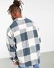 ASOS DESIGN ASOS DESIGN extreme oversized shirt in brushed flannel gray buffalo check - 4