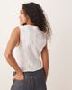 ASOS DESIGN ASOS DESIGN eyelet button down vest in white - 3