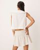 ASOS DESIGN ASOS DESIGN eyelet mid rise mini skort in natural-White - 3