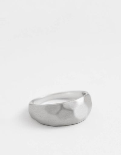 ASOS DESIGN ASOS DESIGN faceted geometric ring in silver