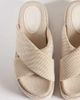 ASOS DESIGN ASOS DESIGN Factor cross strap flatform sandals in natural-Neutral - 4