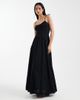 ASOS DESIGN ASOS DESIGN Faith shirred beach maxi sundress in black - 1
