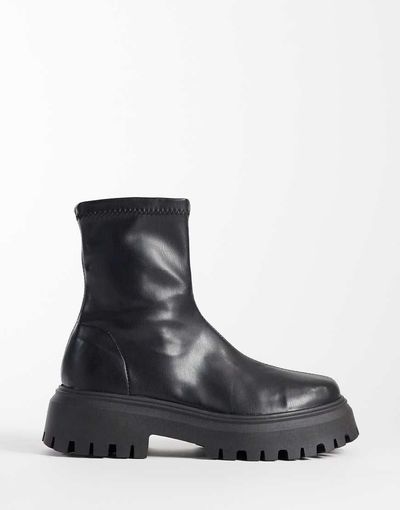 ASOS DESIGN ASOS DESIGN Fall chunky sock ankle boots in black