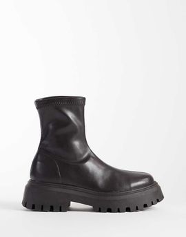 ASOS DESIGN ASOS DESIGN Fall chunky sock ankle boots in chocolate-Brown