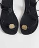 ASOS DESIGN ASOS DESIGN Fantasy premium skinny strap sandals with nuggets in black leather - 2