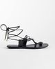 ASOS DESIGN ASOS DESIGN Fantasy premium skinny strap sandals with nuggets in black leather - 3