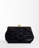 ASOS DESIGN ASOS DESIGN faux astrakan large frame clutch bag in black - 1