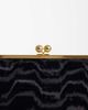 ASOS DESIGN ASOS DESIGN faux astrakan large frame clutch bag in black - 2