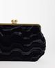 ASOS DESIGN ASOS DESIGN faux astrakan large frame clutch bag in black - 3