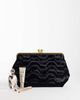 ASOS DESIGN ASOS DESIGN faux astrakan large frame clutch bag in black - 4